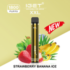 In IGET di riserva Vapes IGET XXL 1800 soffia penna eliminabile fruttata di Vape del ghiaccio della banana della fragola