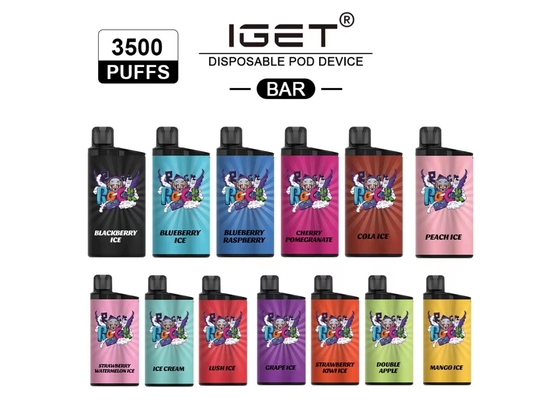 Penna eliminabile del vape della bacca dei soffi di IGET Antivari 3500 del gelato 20 della frutta di Liquido-capacità mista di sapori 12ml