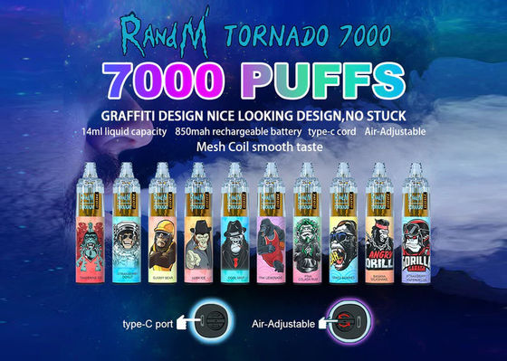 Controllo Nic Salt Disposable Vape 1000mAh del flusso d'aria ricaricabile
