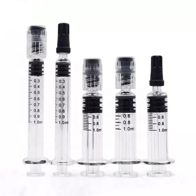 Delta di vetro 8/9/10 della siringa dell'olio del distillato CBD 1ml per Vape