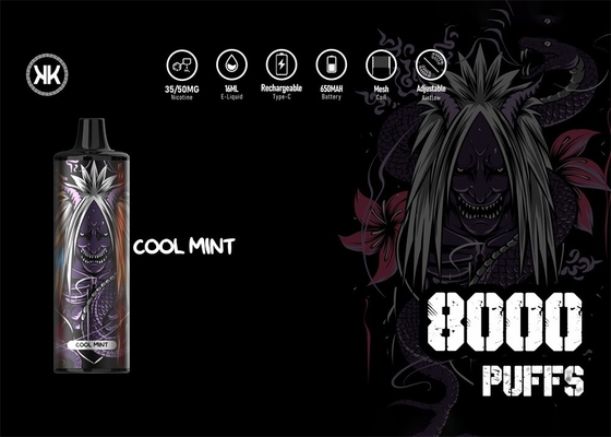 17ML EPOD Max Disposable Vape Pen 12 generi condiscono 8000 il vapore del nicotina dei soffi 5%