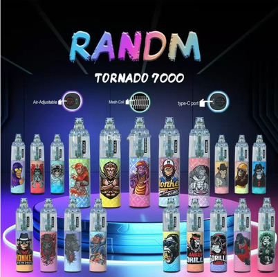 Soffi liquidi di tornado 7000 di 14ML E Vapes RandM con la luce di Mesh Coil And RGB
