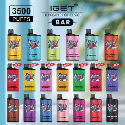 Sigaretta eliminabile di Vape IGET del nicotina, 3500 soffi IGET ANTIVARI