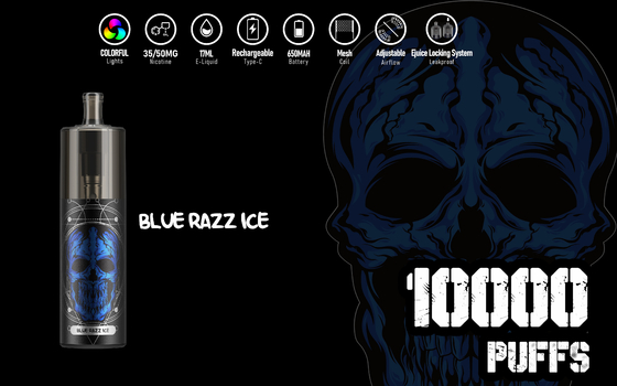 Visible Window Energy 10000 Puffs 17ml Liquid Epod Vape E Cig KK 10 Gusti
