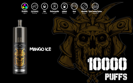 Visible Window Energy 10000 Puffs 17ml Liquid Epod Vape E Cig KK 10 Gusti