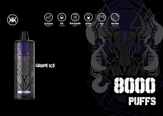 KK Epod Energy 8000 Monouso E Cig 650mah Ricaricabile 16ml Liquid Energy Max