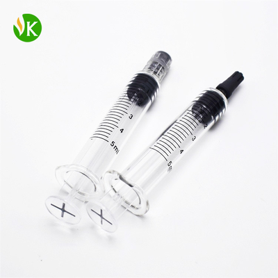 Capacità materiale di vetro delle siringhe 0.5ml 1ml 2.25ml della serratura di Luer di Pyrex