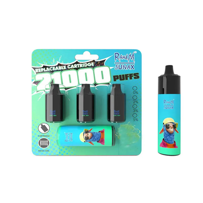 RandM originale Sunax 21000 soffi Vape ha precompilato i baccelli 14mlx3 con Mesh Coil