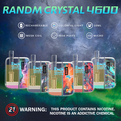 Soffi Vape premio Pen Disposable Nic Salt del cristallo 4600 di 10ML RandM 12 sapori