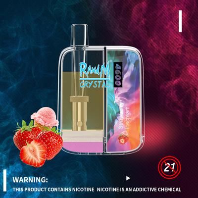 RandM Crystal Chargeable 12 Vape precompilato sapori Pen Disposable Cigarette 4600 soffia