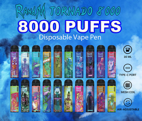 Ghiaccio dell'uva di tornado di RANDM sapori elettronici di fumo della sigaretta 31 del vapore da 16 ml