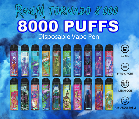 Ghiaccio dell'uva di tornado di RANDM sapori elettronici di fumo della sigaretta 31 del vapore da 16 ml