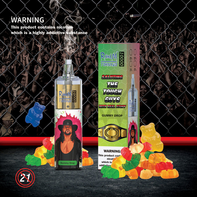 10000 soffia il sistema Vape del baccello da 20 ml rinchiude la luce eliminabile Rechargable di Vape RGB di tornado di RandM
