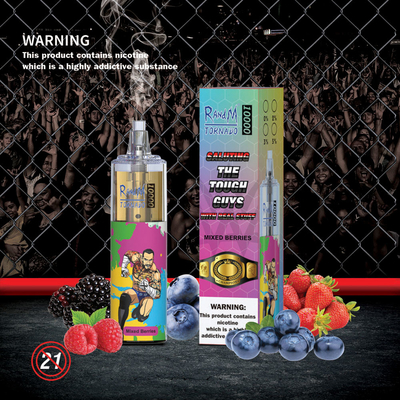100% Originale 20 ml Fumot RandM Tornado 10000 Puffs Vape Pen Disposable 24 Colori