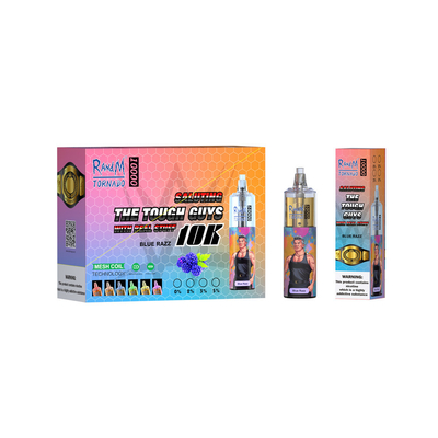 10000 soffia il sistema Vape del baccello da 20 ml rinchiude la luce eliminabile Rechargable di Vape RGB di tornado di RandM