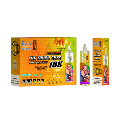 10000 soffia il sistema Vape del baccello da 20 ml rinchiude la luce eliminabile Rechargable di Vape RGB di tornado di RandM