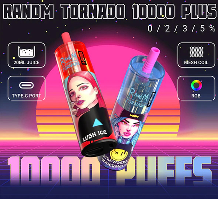 Soffi di tornado 10000 di RandM più i sapori eliminabili del baccello 14 del dispositivo delle sigarette di E