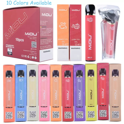 Sigarette liquide elettroniche eliminabili dei soffi di Miou Vape del nicotina di 5% 1500