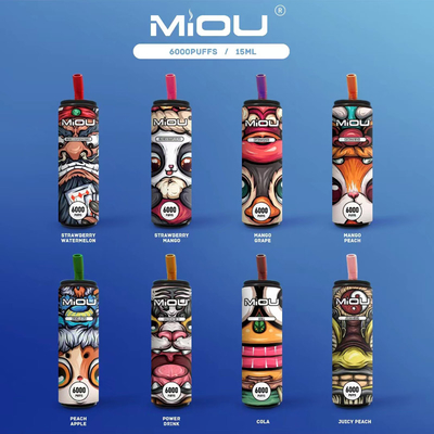 nicotina eliminabile ricaricabile del soffio 5% di 650mAh Vape Miou 6000