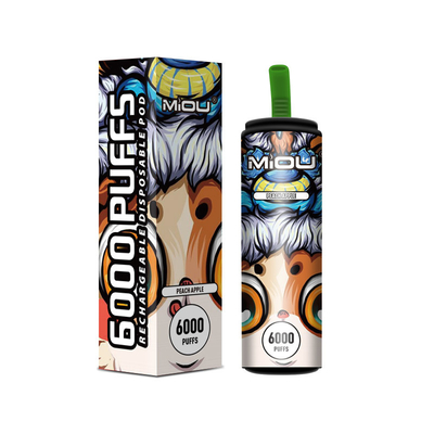 nicotina eliminabile ricaricabile del soffio 5% di 650mAh Vape Miou 6000