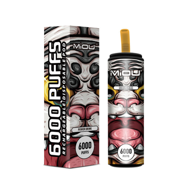 nicotina eliminabile ricaricabile del soffio 5% di 650mAh Vape Miou 6000