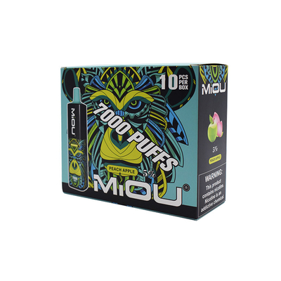 Miou di vendita caldo 7000 soffia E-cig eliminabile portatile Vape del nicotina di 5%