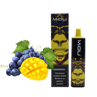 Miou di vendita caldo 7000 soffia E-cig eliminabile portatile Vape del nicotina di 5%