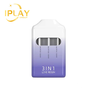 Ultima nuova arrivata 3 in 1 3 ml Cartuccia di vapore monouso con porta di ricarica micro USB