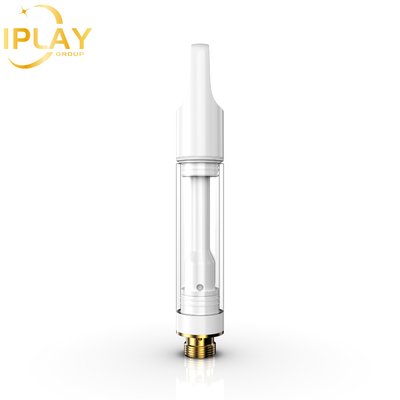 Cartuccia per olio CBD THC D8 all' ingrosso Cartuccia circolare piatta di zirconia di 0,5 ml 1 ml