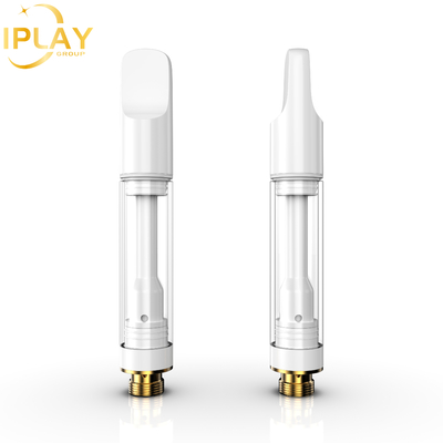 Cartuccia per olio CBD THC D8 all' ingrosso Cartuccia circolare piatta di zirconia di 0,5 ml 1 ml