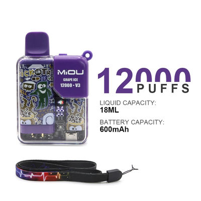 Hot Sale Miou V3 20 Aromi Display Disposable Vape 12000 Puffs Nicotina E Cig Vape