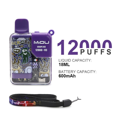 Hot Sale Miou V3 20 Aromi Display Disposable Vape 12000 Puffs Nicotina E Cig Vape