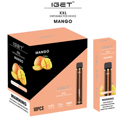 Il xxl 100% 1800 originali di Iget della fabbrica della Cina direttamente soffia penna eliminabile del vape