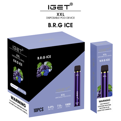 Il xxl 100% 1800 originali di Iget della fabbrica della Cina direttamente soffia penna eliminabile del vape