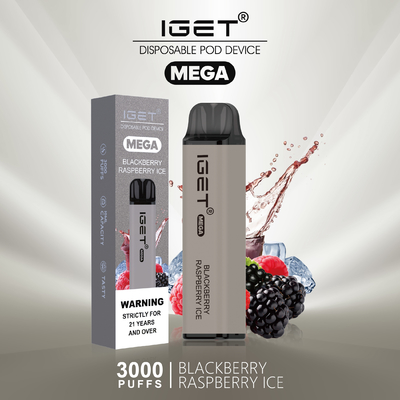 Soffi MEGA eliminabili della penna IGET di Vape di progettazione inventiva 3000 8 sapori facoltativi