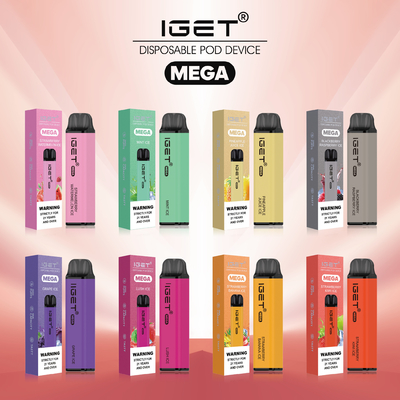 Soffi MEGA eliminabili della penna IGET di Vape di progettazione inventiva 3000 8 sapori facoltativi