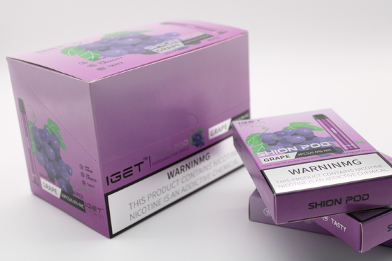 Penna eliminabile elettronica dei soffi 2.4ml Iget Shion Vape della sigaretta 600 di alta qualità
