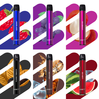 6% 600 cartuccia dei soffi 400mah Nic Salt Disposable Vape Pen IGET SHION