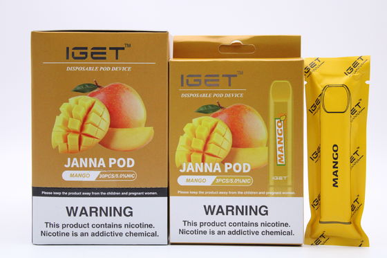 Penna elettronica di IGET JANNA 1.6ml Vape, una sigaretta liquida di 450 soffi E