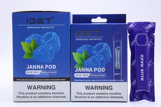Penna elettronica di IGET JANNA 1.6ml Vape, una sigaretta liquida di 450 soffi E