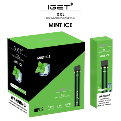 Baccello portatile Vape, penna di fumo del soffio autentico di Iget 1800 del vaporizzatore di 7ml XXL