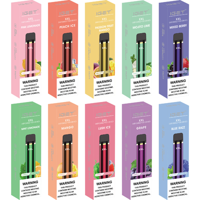 Baccello portatile Vape, penna di fumo del soffio autentico di Iget 1800 del vaporizzatore di 7ml XXL