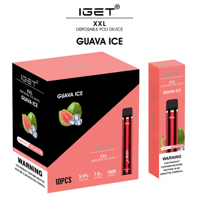 Baccello portatile Vape, penna di fumo del soffio autentico di Iget 1800 del vaporizzatore di 7ml XXL