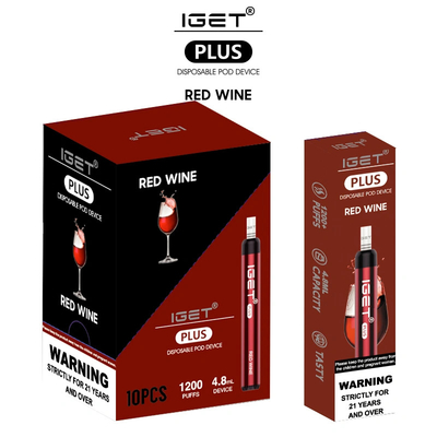 soffi eliminabili 4.8ml della sigaretta 1200 di 650mAh IGET Vape mini E