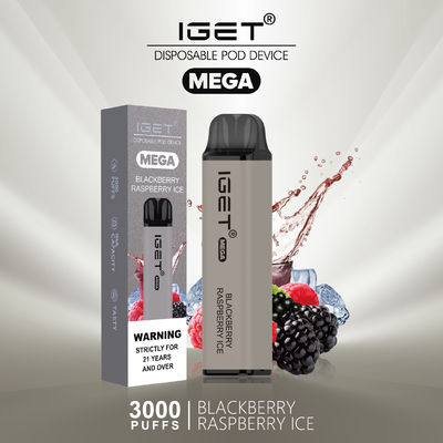 Il soffio MEGA di Iget 3000 ha colorato il fumo di Vape, sigarette su ordinazione elettroniche del vapore