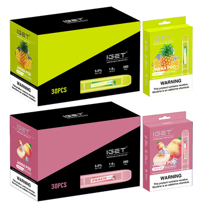 450 soffi 1.6ml IGET Vape JANNA Electronic Cigarette eliminabile