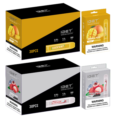 450 soffi 1.6ml IGET Vape JANNA Electronic Cigarette eliminabile