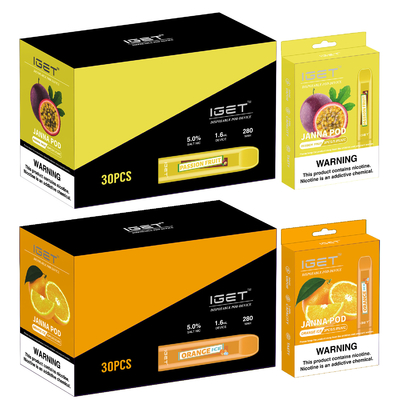 450 soffi 1.6ml IGET Vape JANNA Electronic Cigarette eliminabile