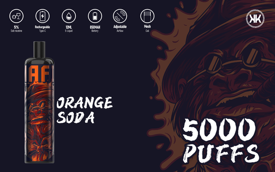 Soda arancio della sigaretta elettronica eliminabile ricaricabile di EPOD Vape 12ml
