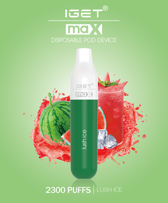 Baccelli autentici della batteria 8ml del dispositivo 1100mAh di IGET MAX Vape Pen Electronic Cigarettes
